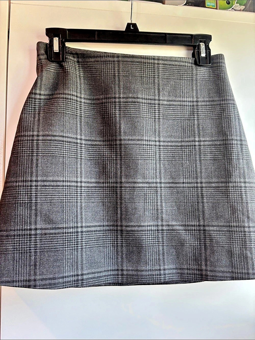 Aritzia wilfred Plaid Mini Skirt Plaid A-Line Skirt in Gray Size 4